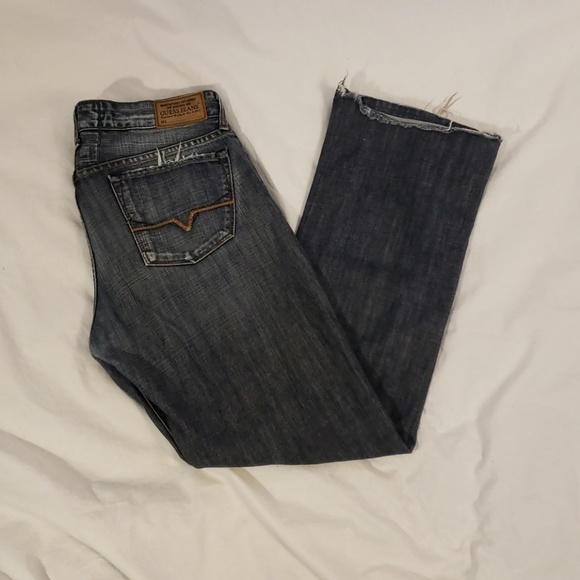 Guess Slim Straight Leg Jeans Men/'s Size 31 X 30 Classic Distressed Light Wash